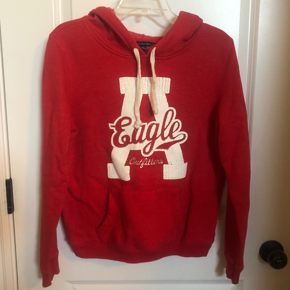 American Eagle Outfitters, Juniors, Medium, Girls, Sweatshirt, Red/White.